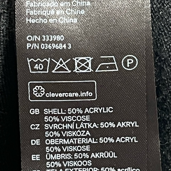 H&M Black Poncho Kimono with Orange and Cream Stripes - Picture 4 of 6